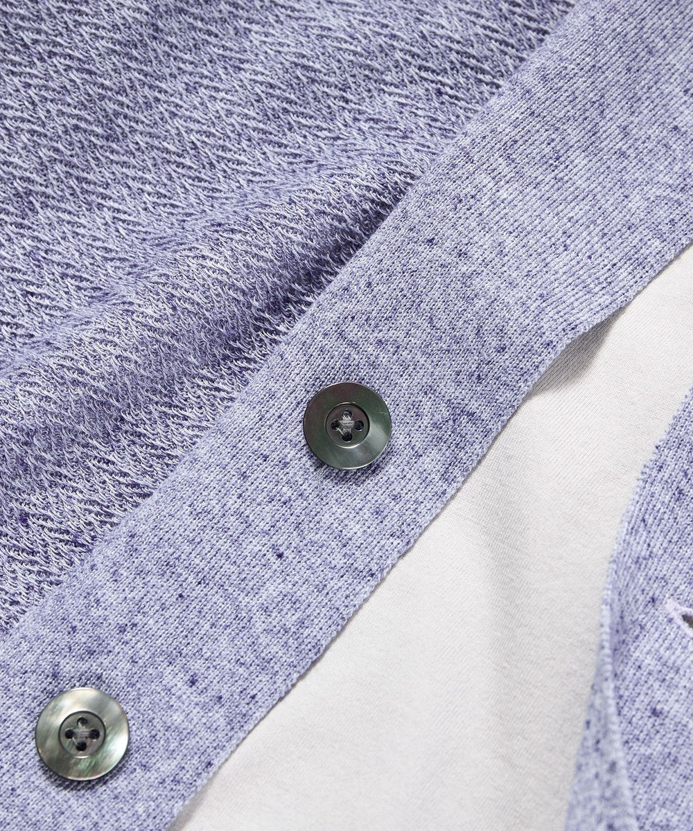 MEN'S BIGI ジャケットデザインニット ブルー