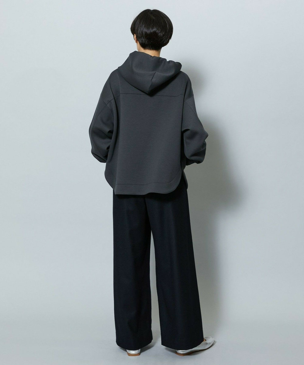 MOGA ウールカシミヤストレッチワイドパンツ ブラック系その他