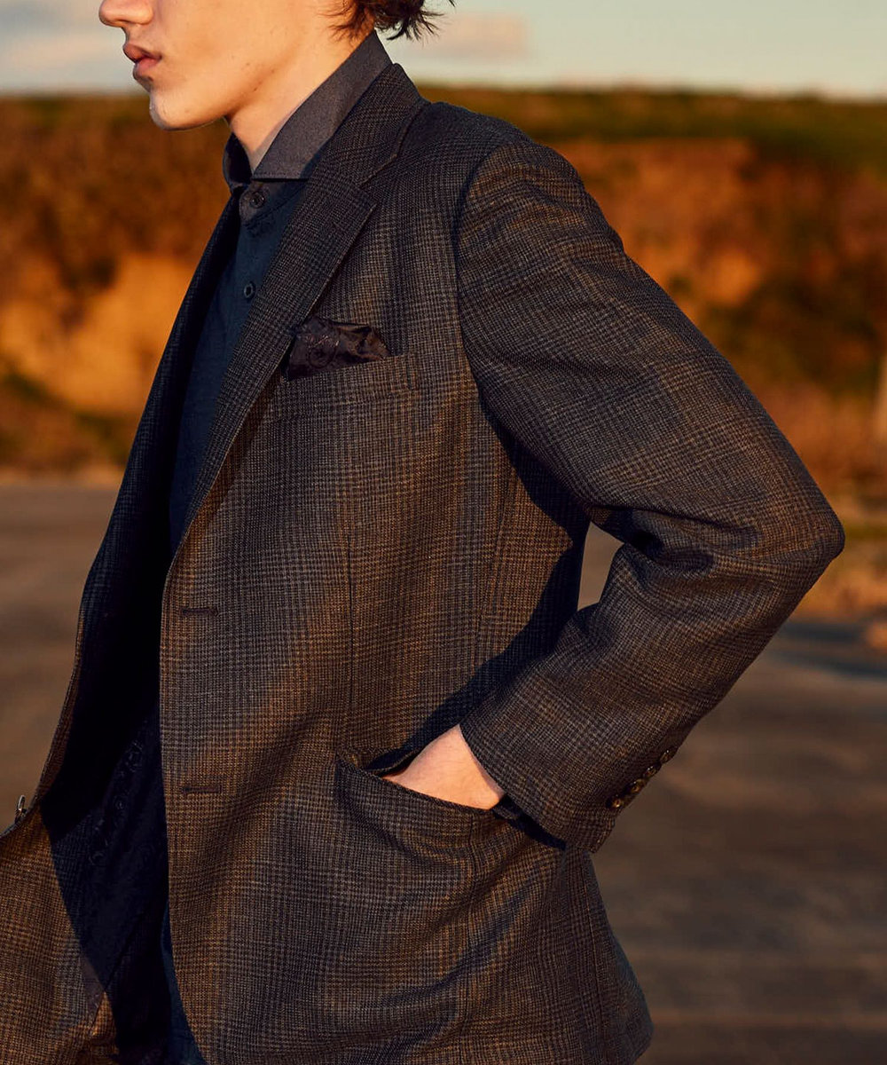 MEN'S BIGI 【ACTIVE TAILOR】カラミメッシュストレッチジャケット＜軽量/通気性/ストレッチ＞ ダークネイビー