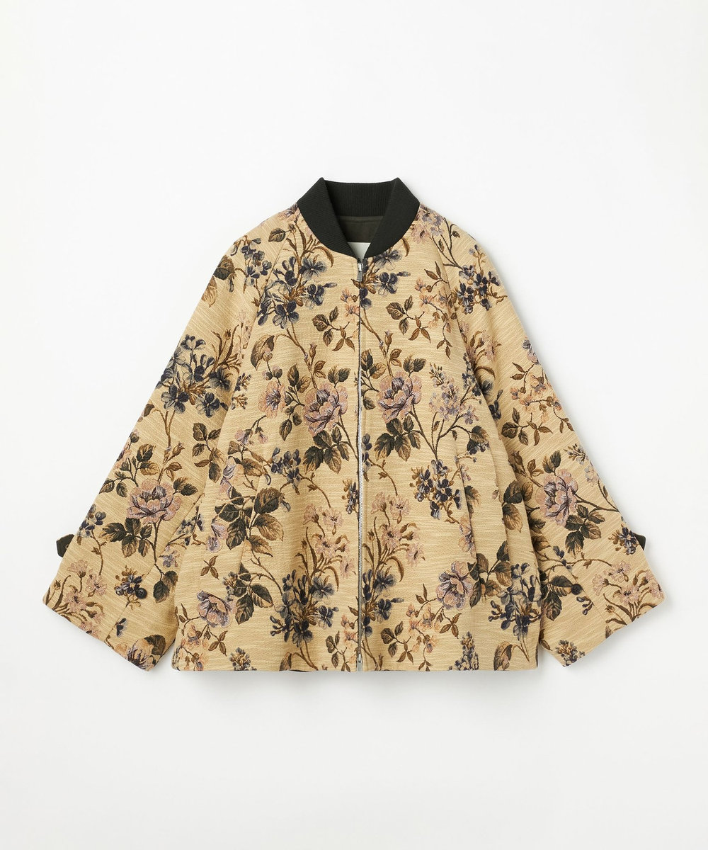 DÉPAREILLÉ FLOWER JACQUARD BLOUSON / フラワージャガードブルゾン ベージュ