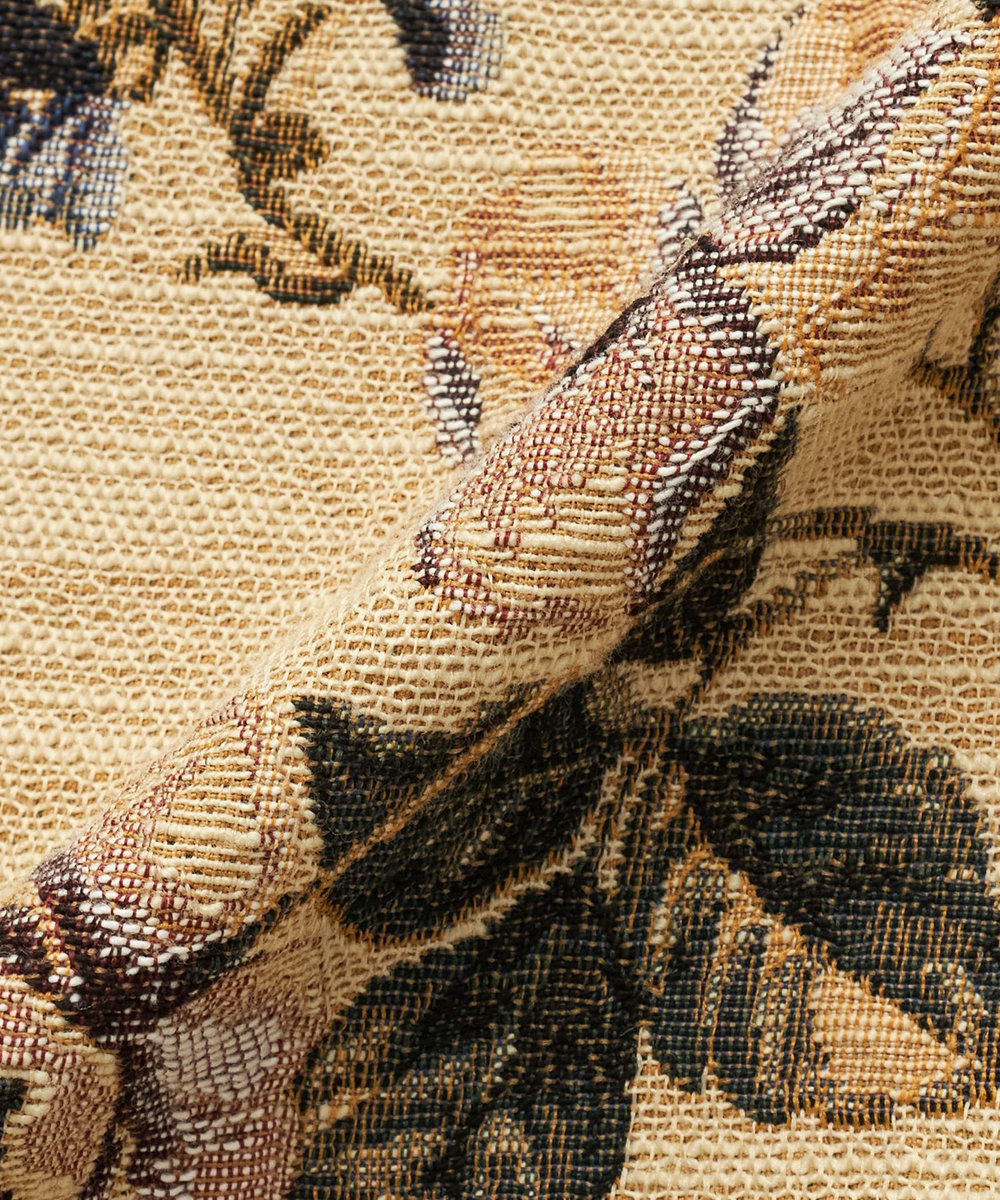 DÉPAREILLÉ FLOWER JACQUARD BLOUSON / フラワージャガードブルゾン ベージュ