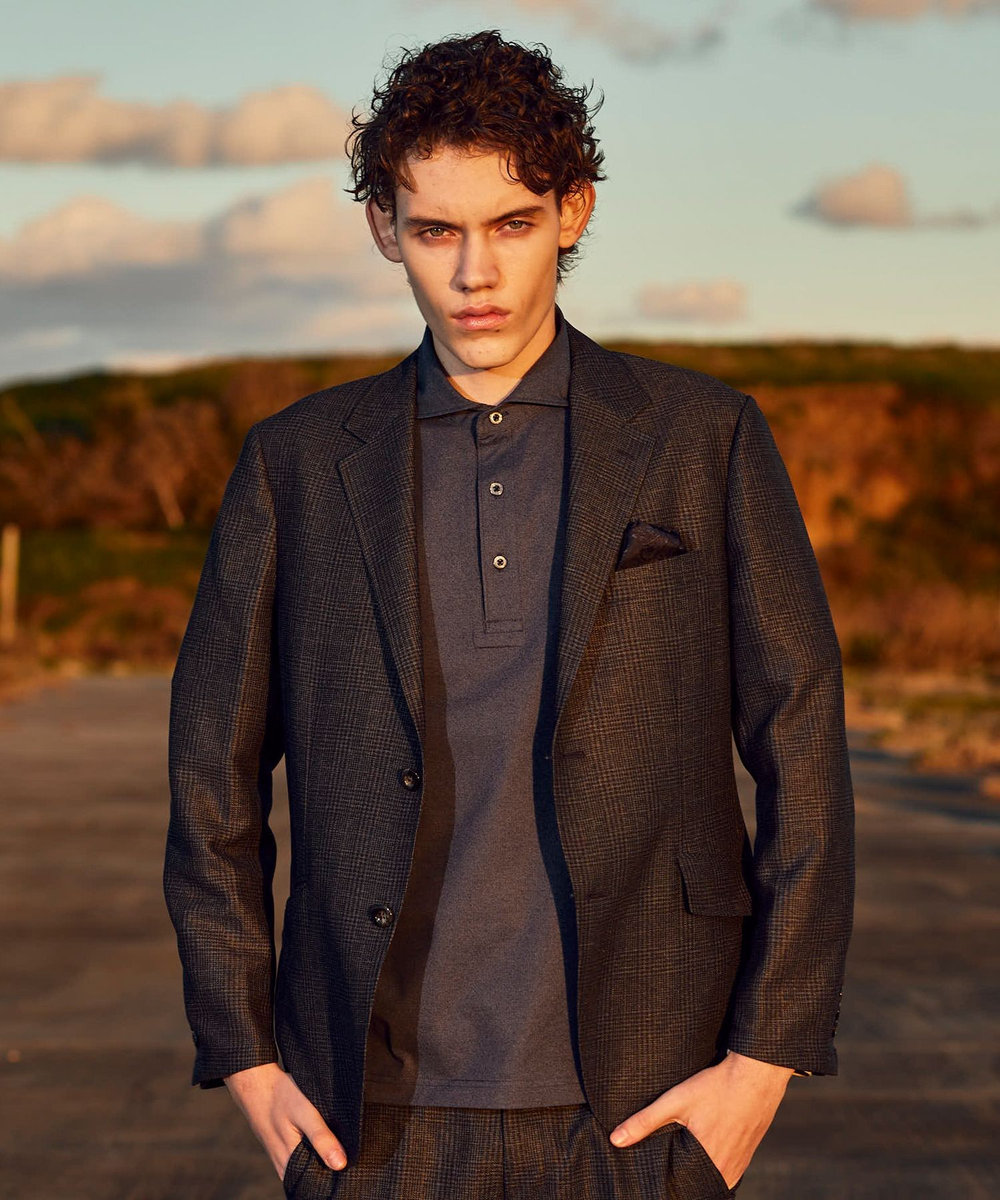 MEN'S BIGI 【ACTIVE TAILOR】カラミメッシュストレッチジャケット＜軽量/通気性/ストレッチ＞ ダークネイビー