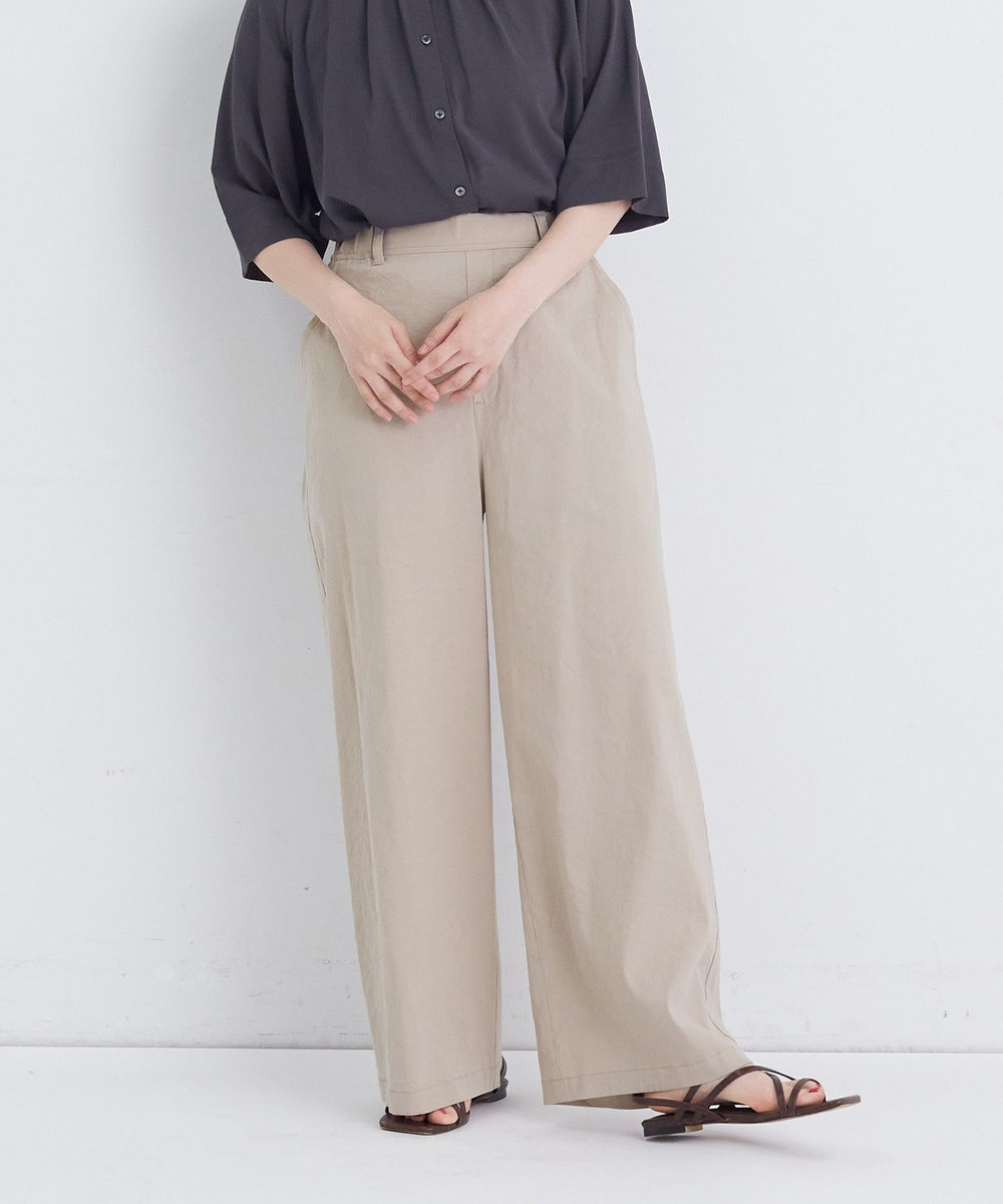 congés payés ADIEU TRISTESSE ワイドストレートパンツ ベージュ