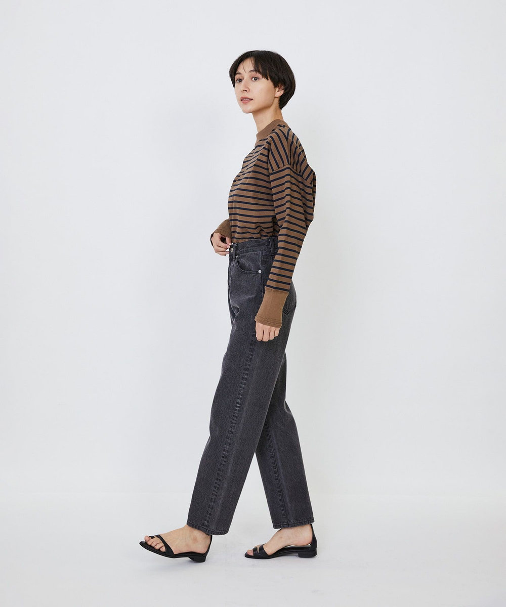 LOISIR デニムストレートパンツ ブラック系その他