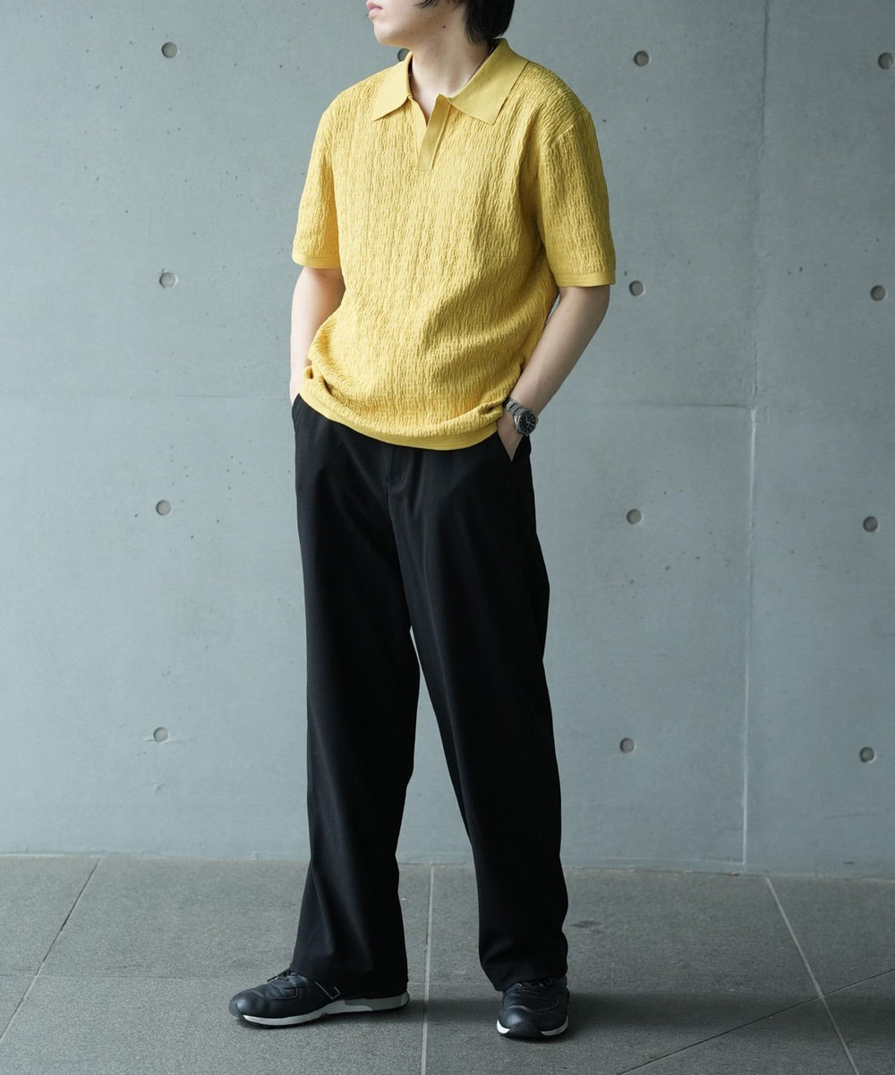 UNION STATION *WEB限定 ルーズフィットジャガードスキッパーポロ イエロー