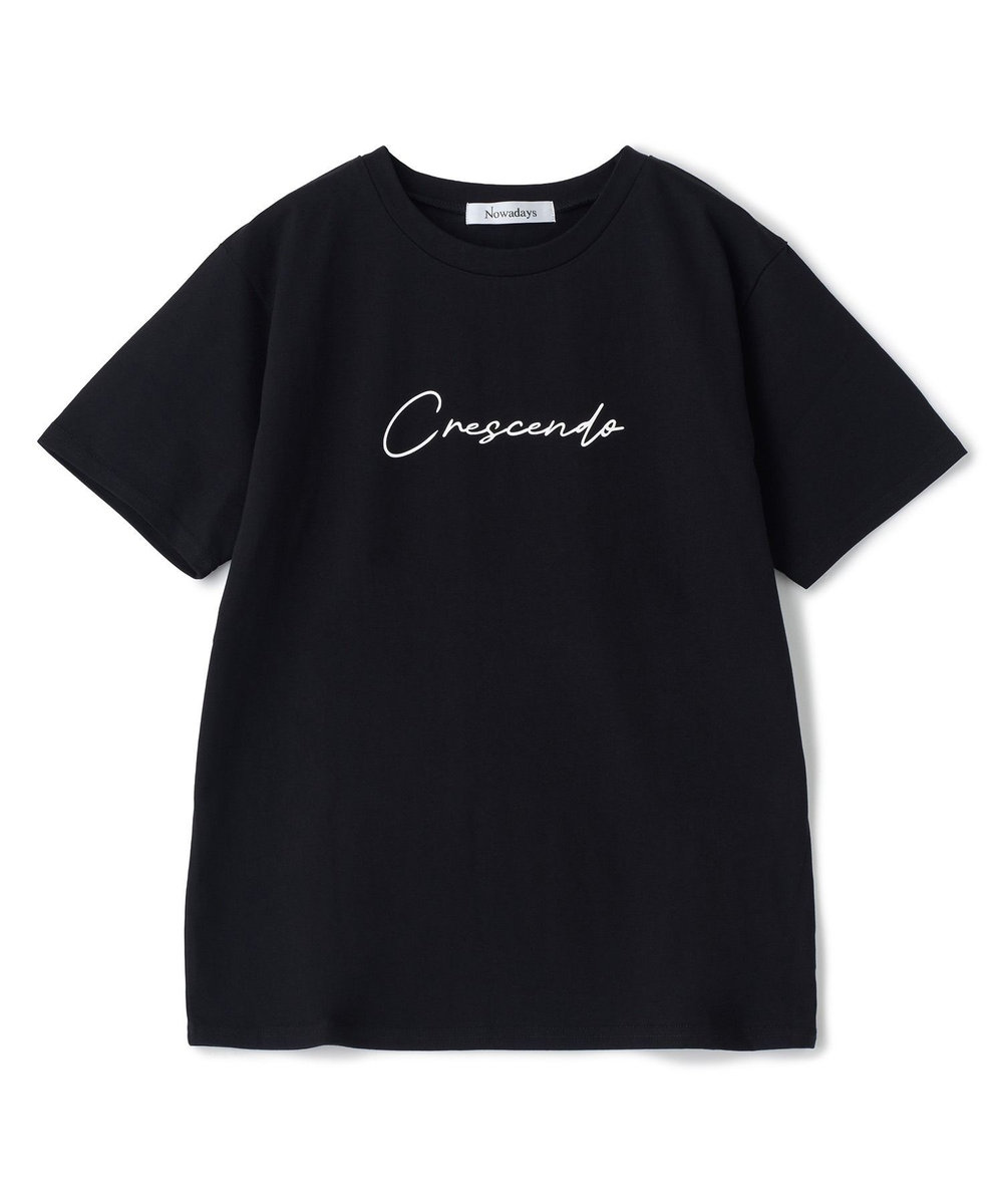 NOWADAYS シルケットコットンロゴTシャツ ブラック