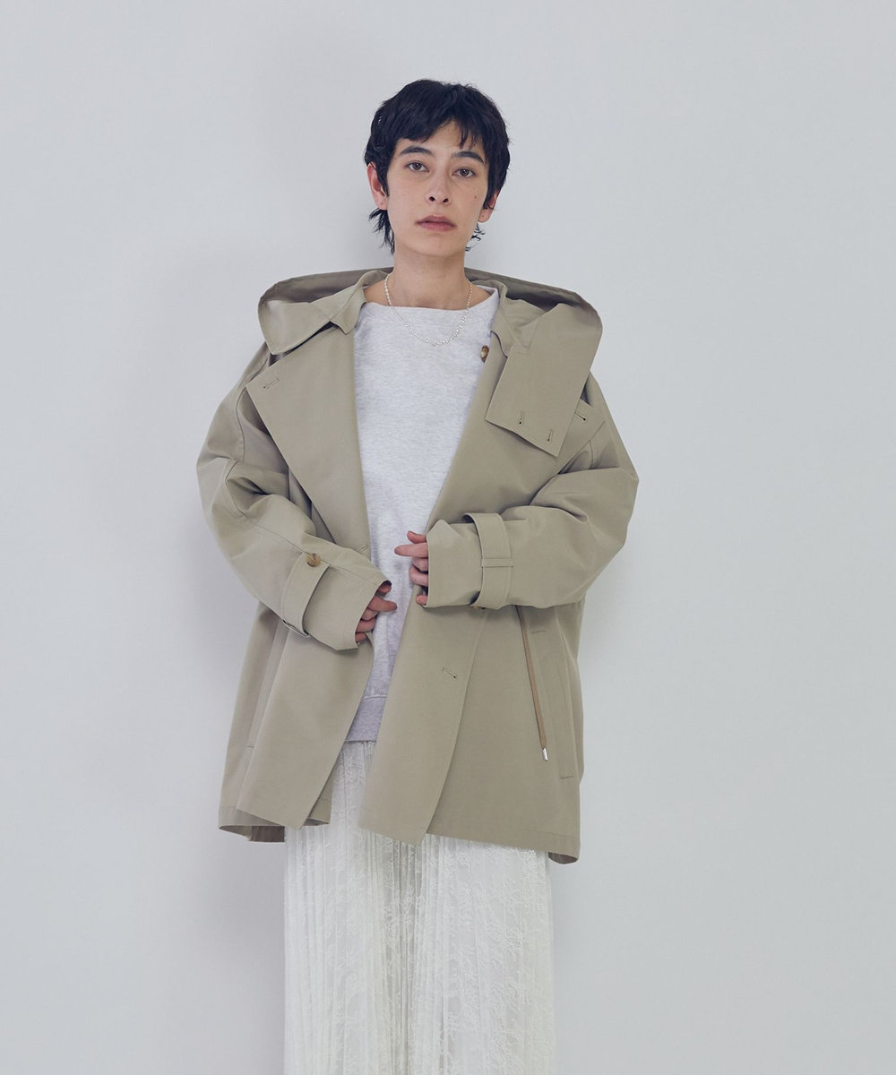 1er Arrondissement ＜VACHEMENT×1er Arrondissement＞別注リサイクルシェルタフタショートトレンチコート ベージュ