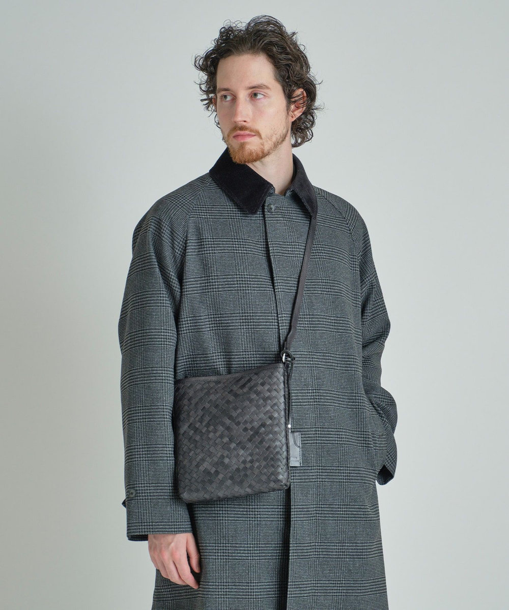 MEN'S BIGI 【SEEKER/シーカー】別注メッシュレザーショルダーバッグ ブラック