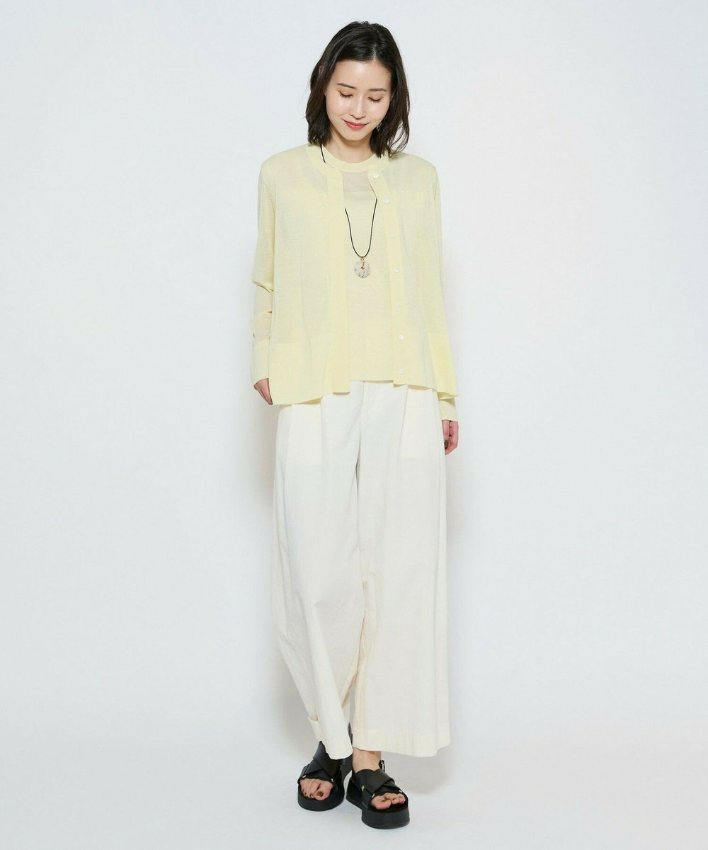 L'EQUIPE 40/-ダンプ近江晒ワイドパンツ キナリ