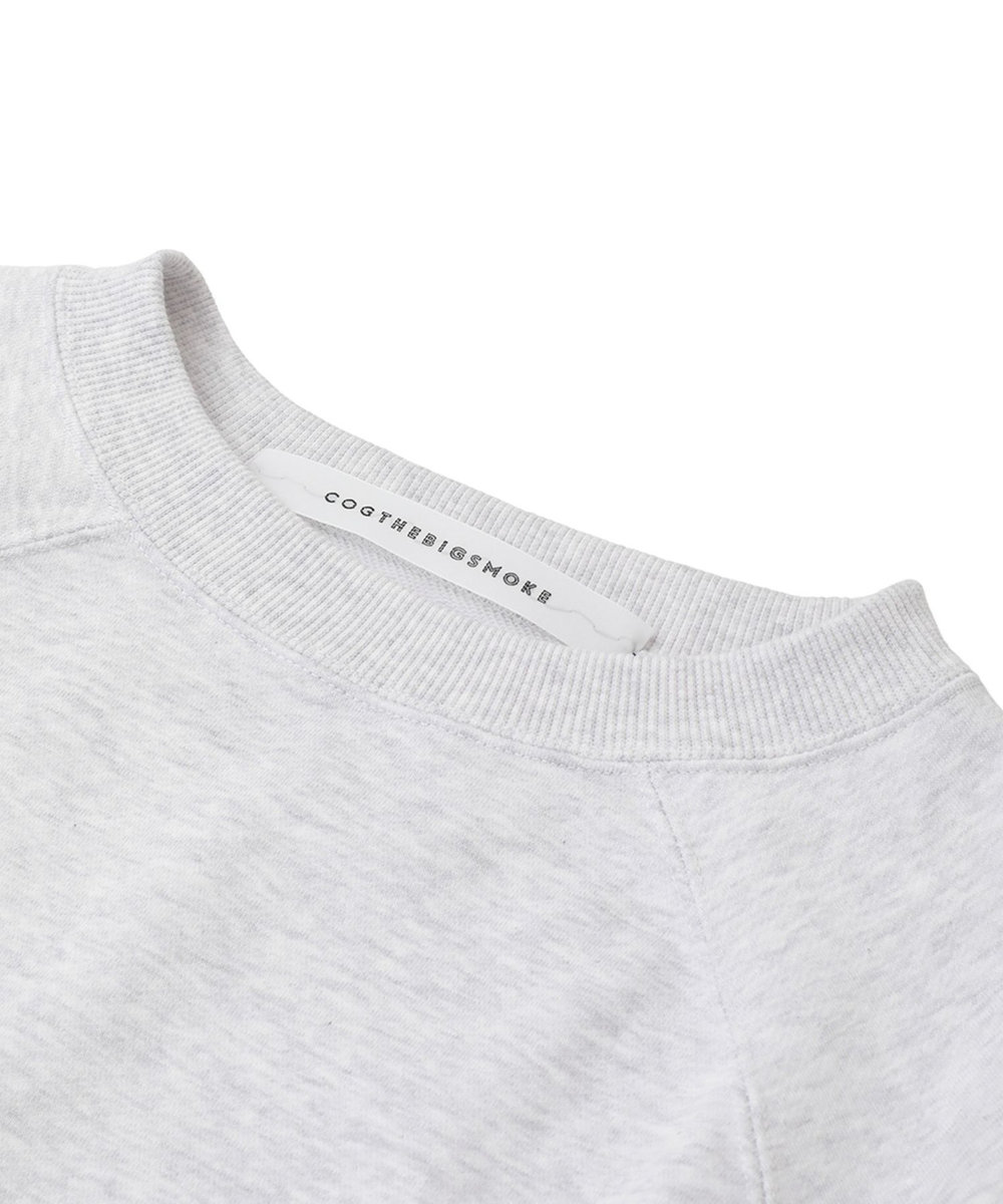 1er Arrondissement ＜COGTHEBIGSMOKE (コグ ザ ビッグ スモーク)＞“LEILA WIDE CUFF"スウェット ライトグレー
