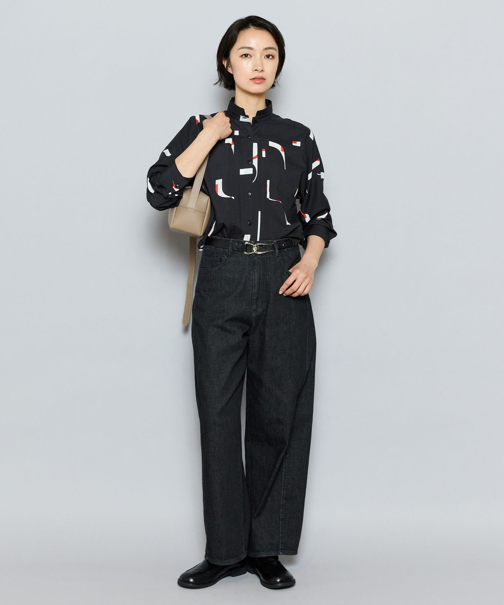 L'EQUIPE LAURA DI MAGGIO ボックスショルダーバッグ グレイッシュベージュ