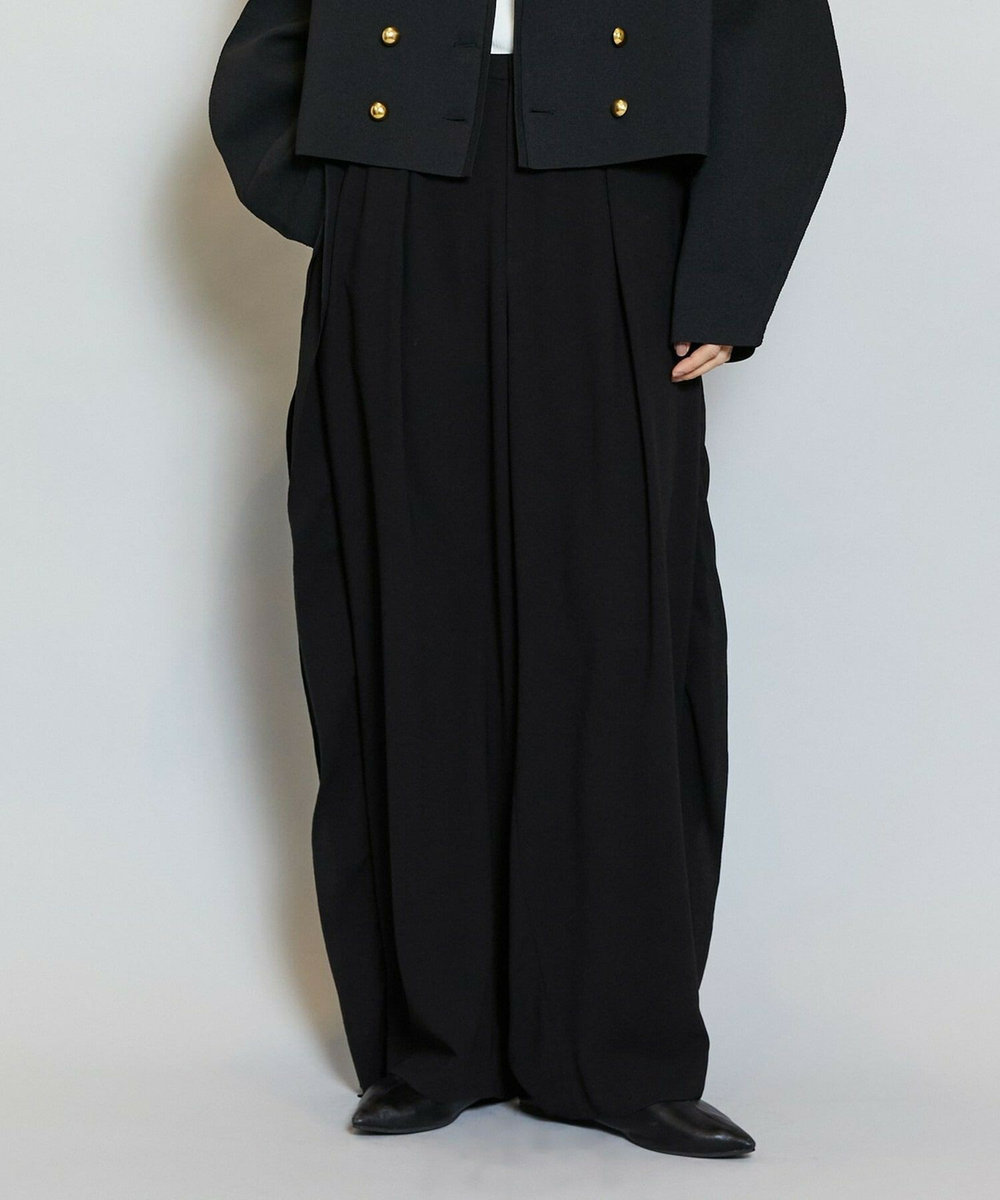 MOGA ソフトジョーゼットバレルパンツ ブラック