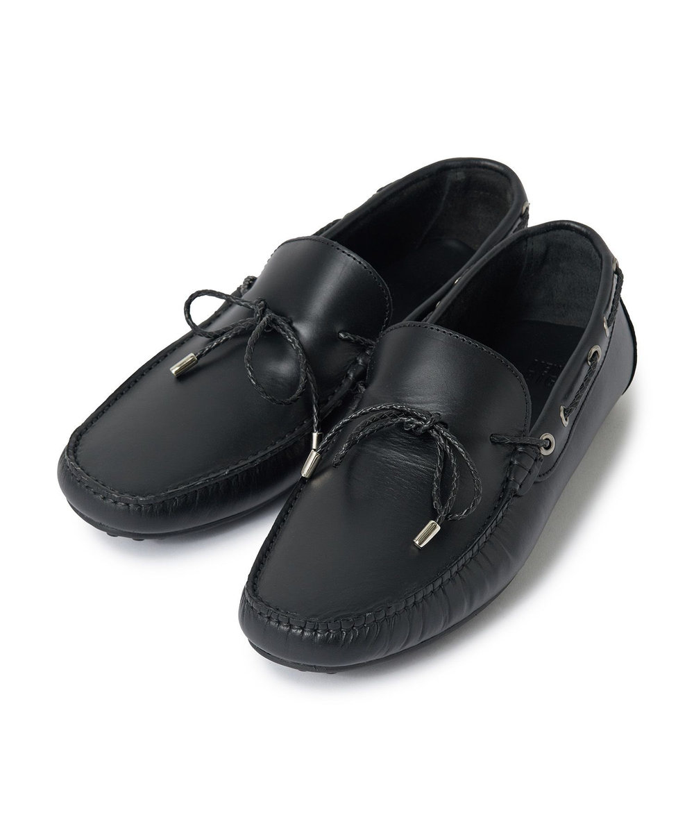 MEN'S BIGI レザードライビングシューズ ブラック