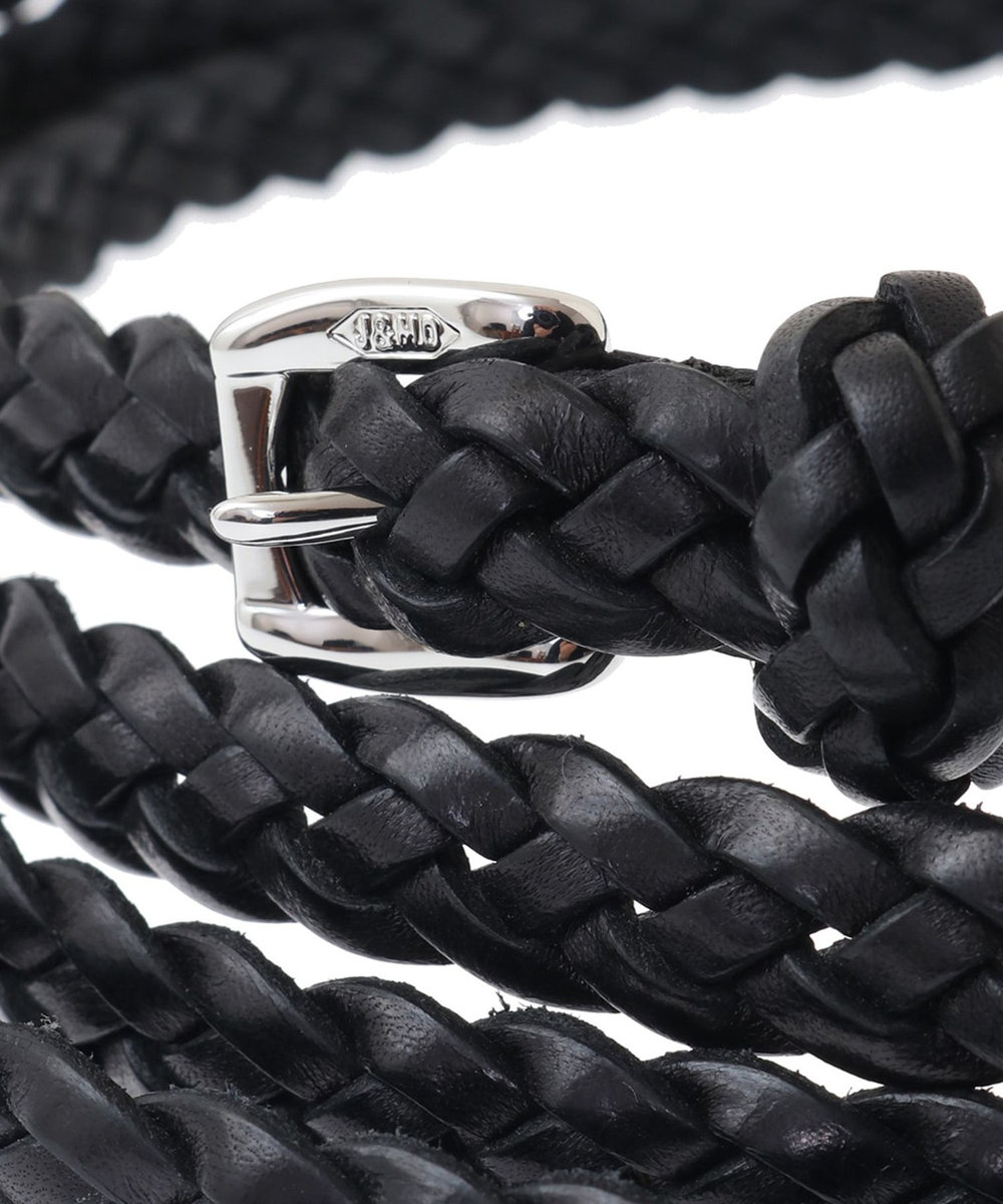 1er Arrondissement ＜J&M DAVIDSON(ジェイアンドエム デヴィッドソン）＞ロングブレイデッドベルト ブラック