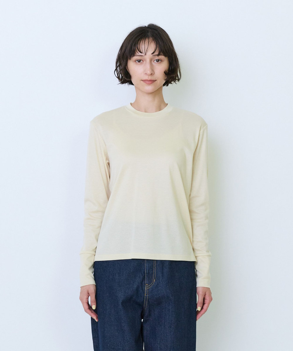 LOISIR フライス編みクルーネックプルオーバー キナリ