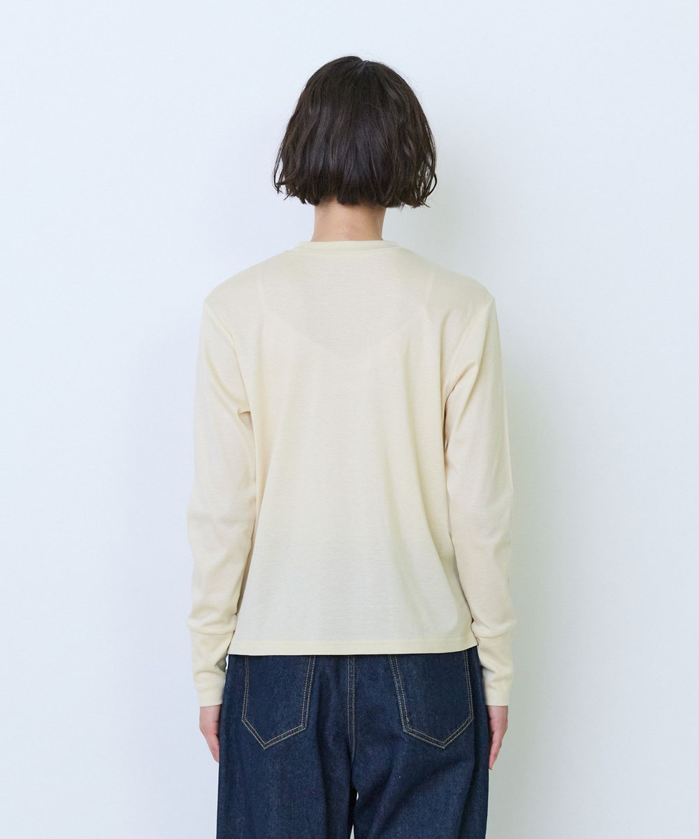 LOISIR フライス編みクルーネックプルオーバー キナリ