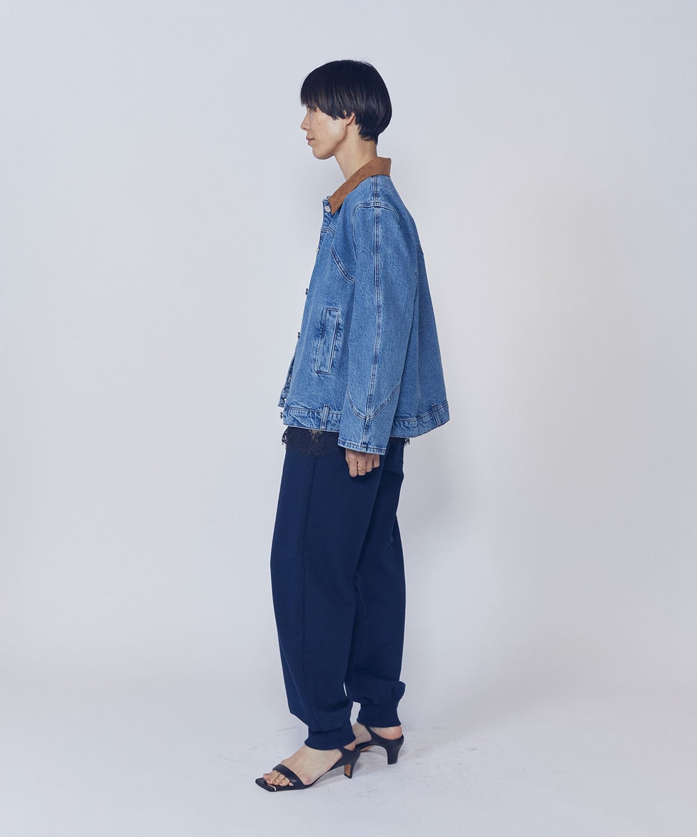 1er Arrondissement ＜IRONING (アイロニング)＞ロゴスウェットパンツ ネイビー