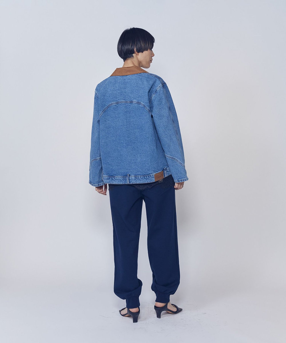 1er Arrondissement ＜IRONING (アイロニング)＞ロゴスウェットパンツ ネイビー