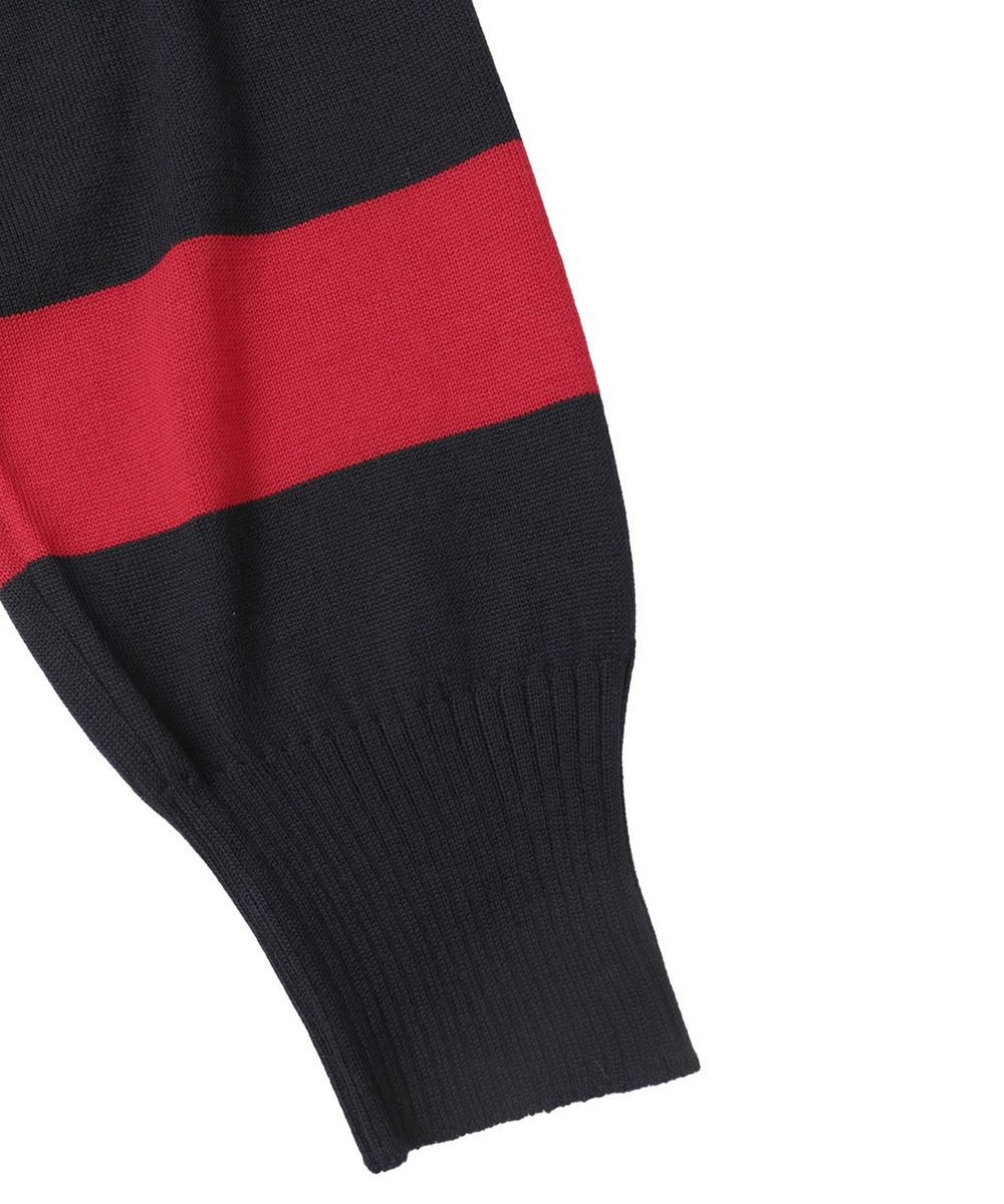 1er Arrondissement ＜tricot de papa（トリコ・デ・パパ）>スクールニットプルオーバー ネイビー