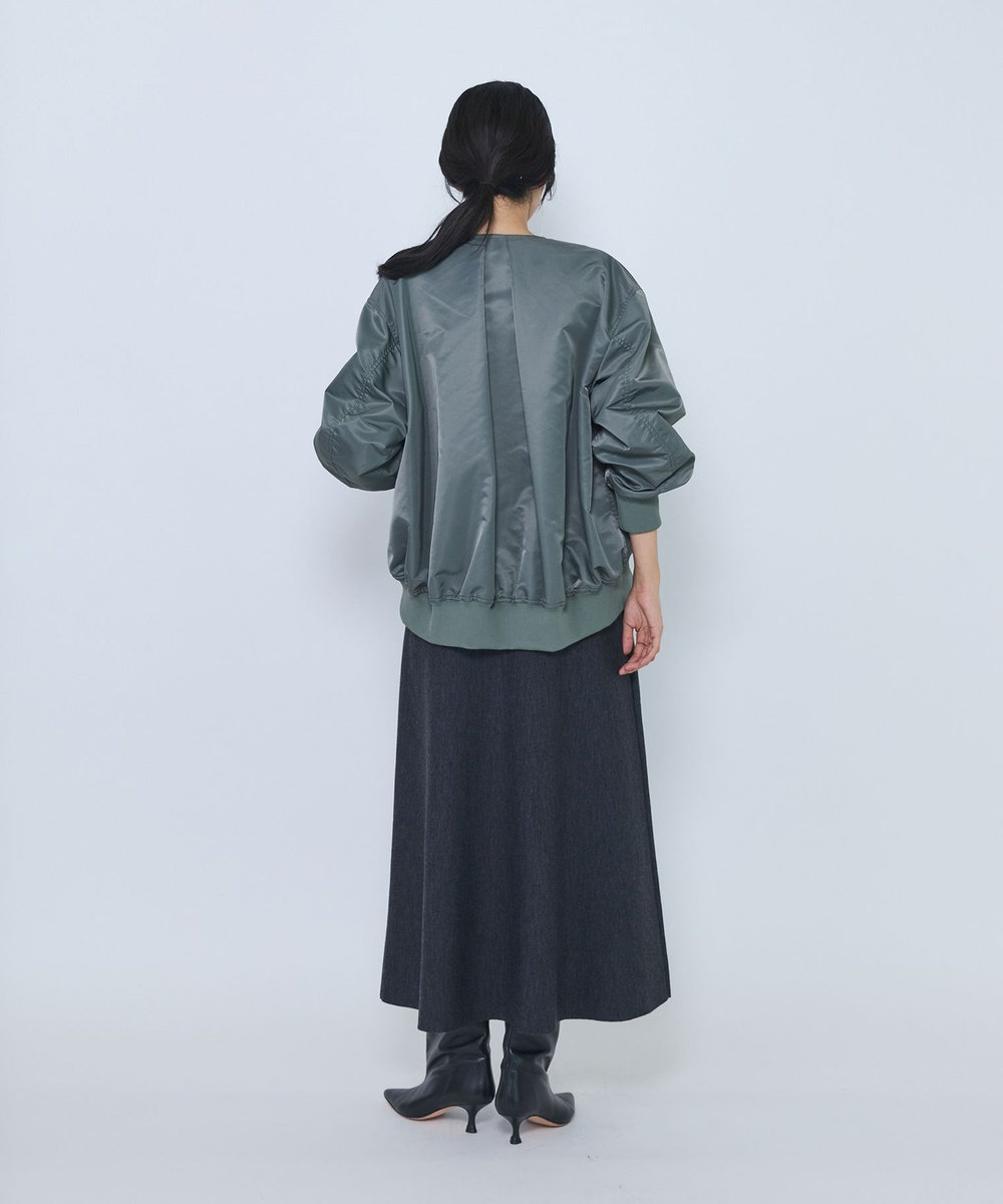 1er Arrondissement スプルウールダブルニットスカート グレー