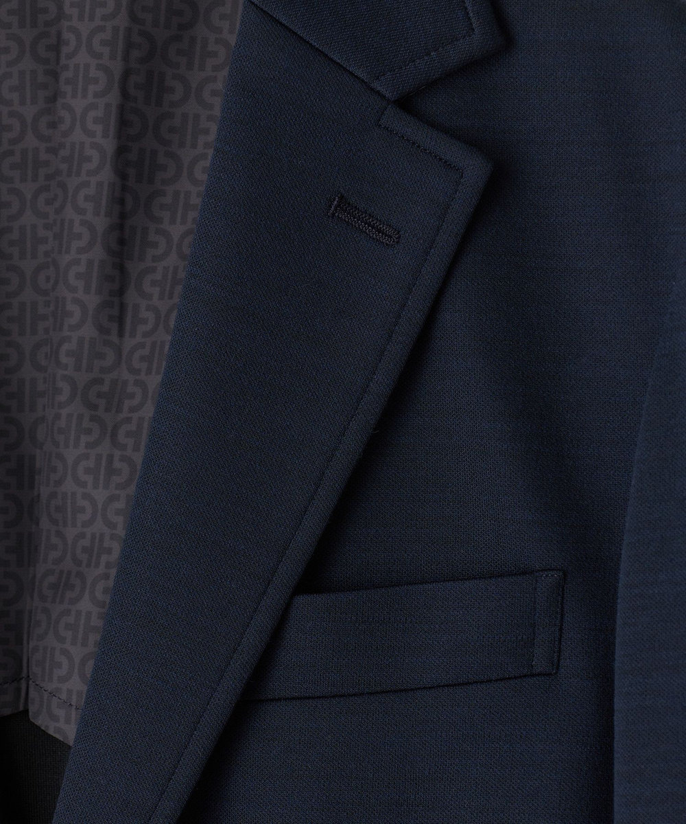 MEN'S BIGI 《別注》COLE HAAN ウールブレンドシャイニーポンチセットアップジャケット ネイビー