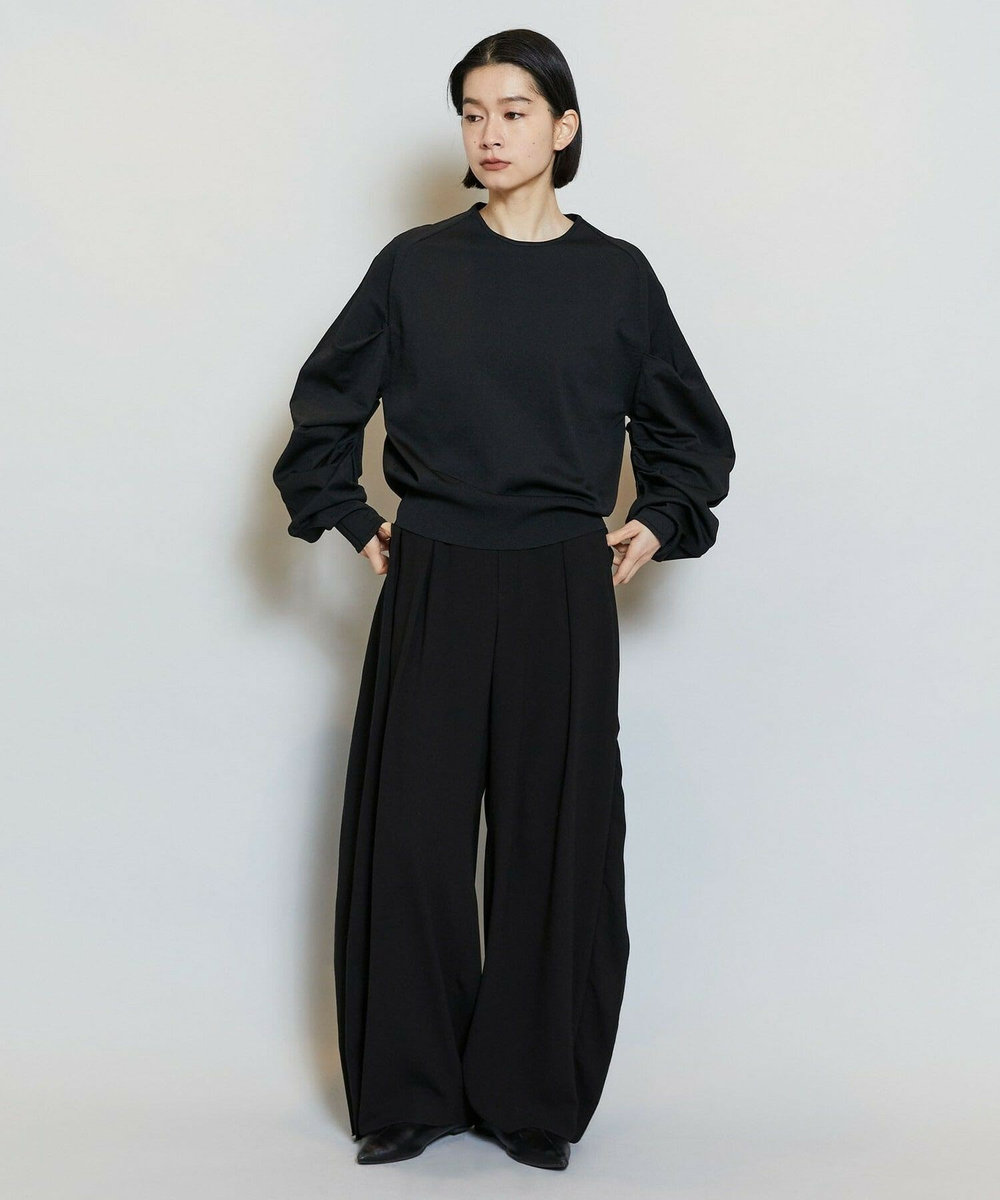 MOGA ソフトジョーゼットバレルパンツ ブラック