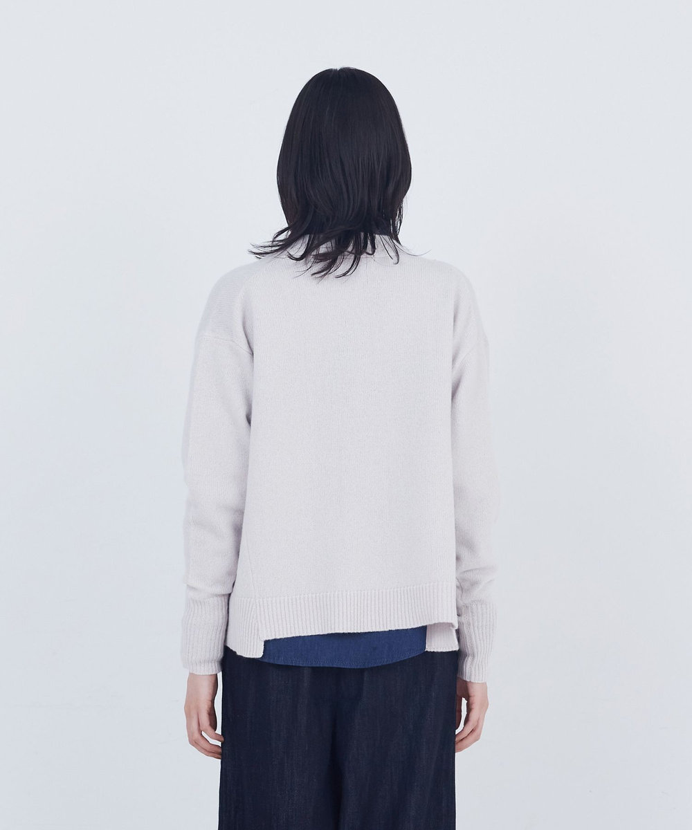 ADIEU TRISTESSE ウールカシミヤニットカーディガン グレイッシュベージュ