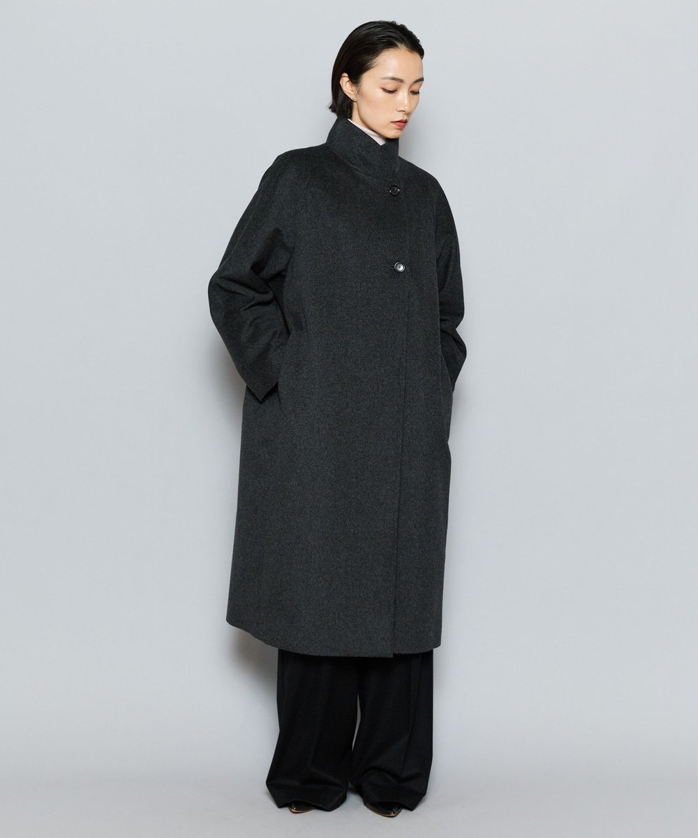 L'EQUIPE COUTURIER ピュアカシミヤコート チャコールグレー