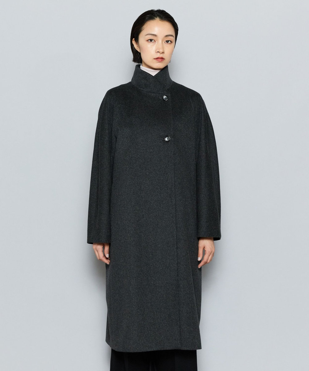 L'EQUIPE COUTURIER ピュアカシミヤコート チャコールグレー