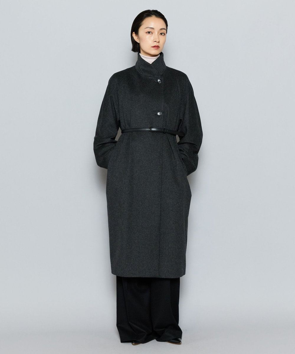 L'EQUIPE COUTURIER ピュアカシミヤコート チャコールグレー