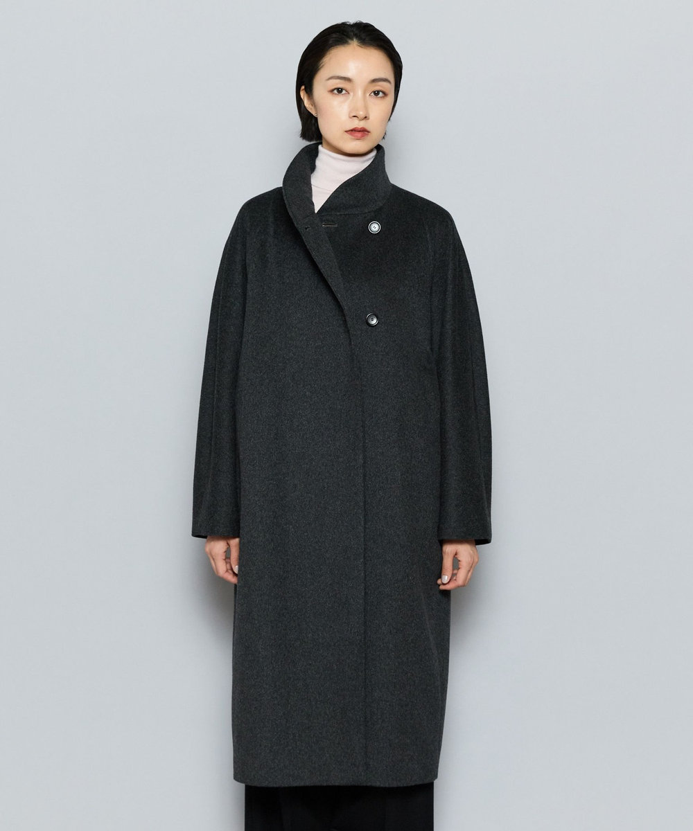 L'EQUIPE COUTURIER ピュアカシミヤコート チャコールグレー