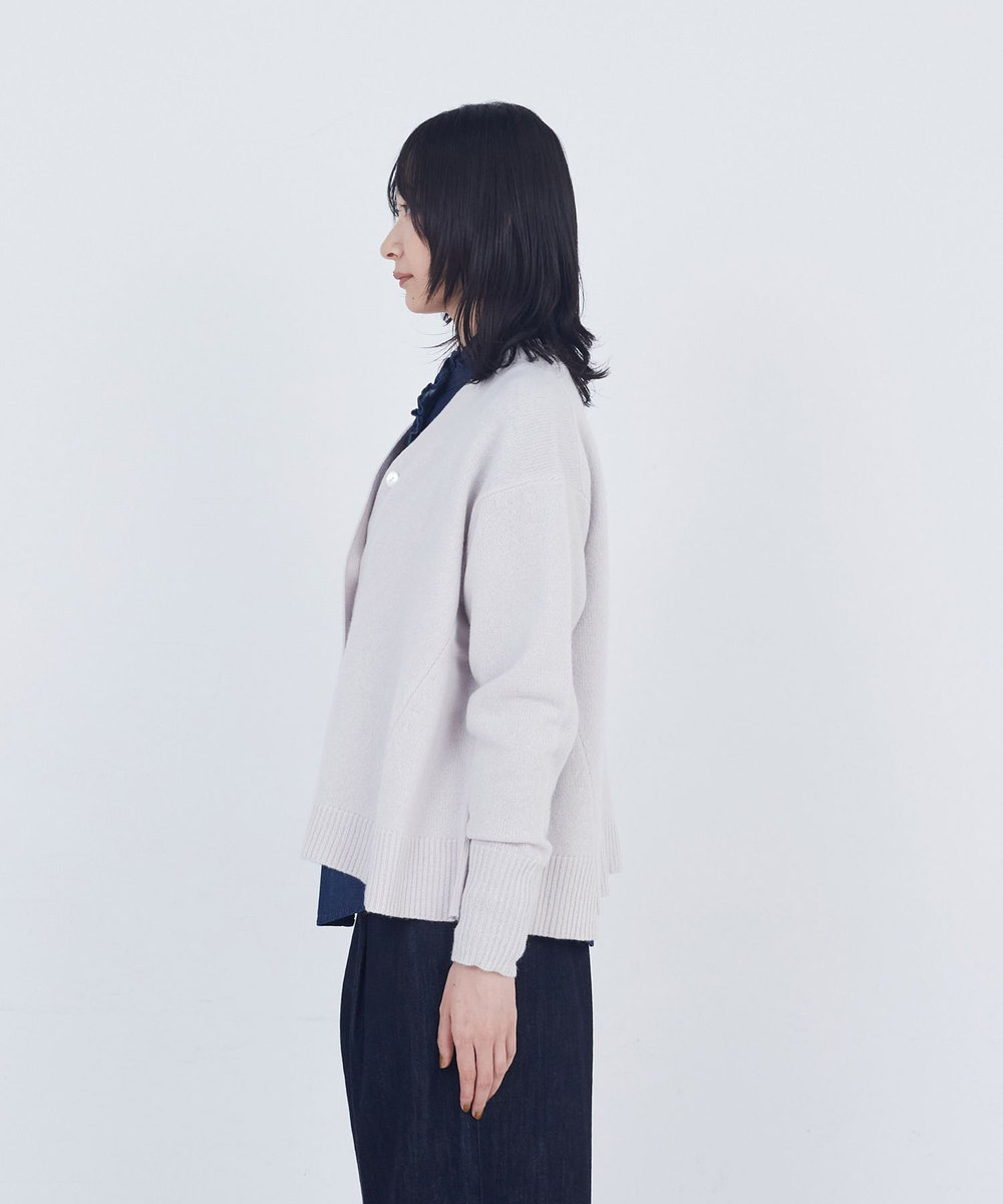 ADIEU TRISTESSE ウールカシミヤニットカーディガン グレイッシュベージュ