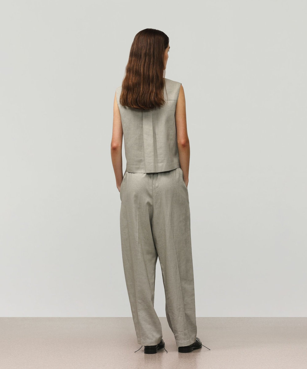 DÉPAREILLÉ RAMIE POLY TWILL BALLOON PANTS / ラミーポリツイルバルーンパンツ ベージュ