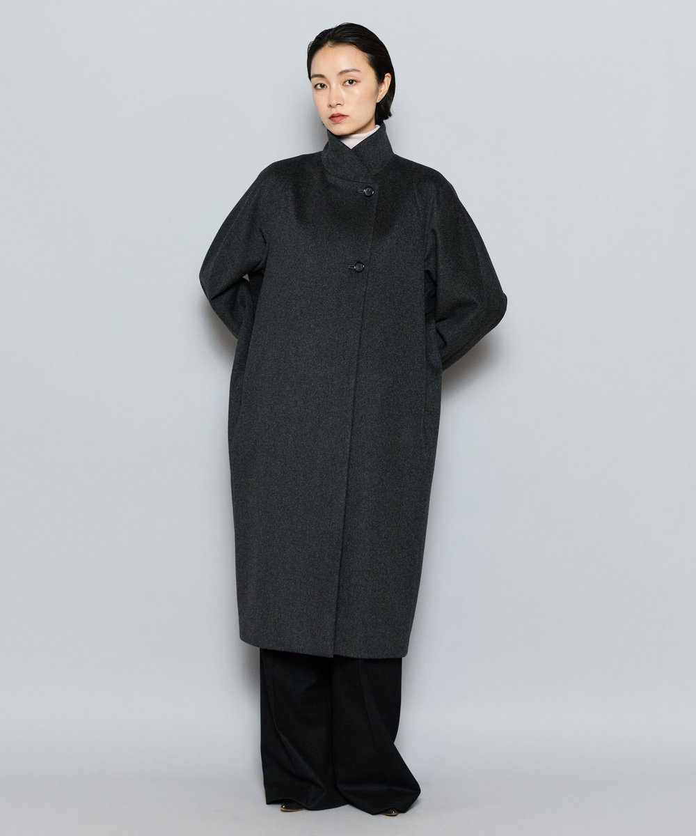 L'EQUIPE COUTURIER ピュアカシミヤコート チャコールグレー