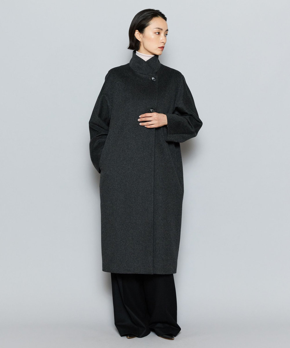L'EQUIPE COUTURIER ピュアカシミヤコート チャコールグレー