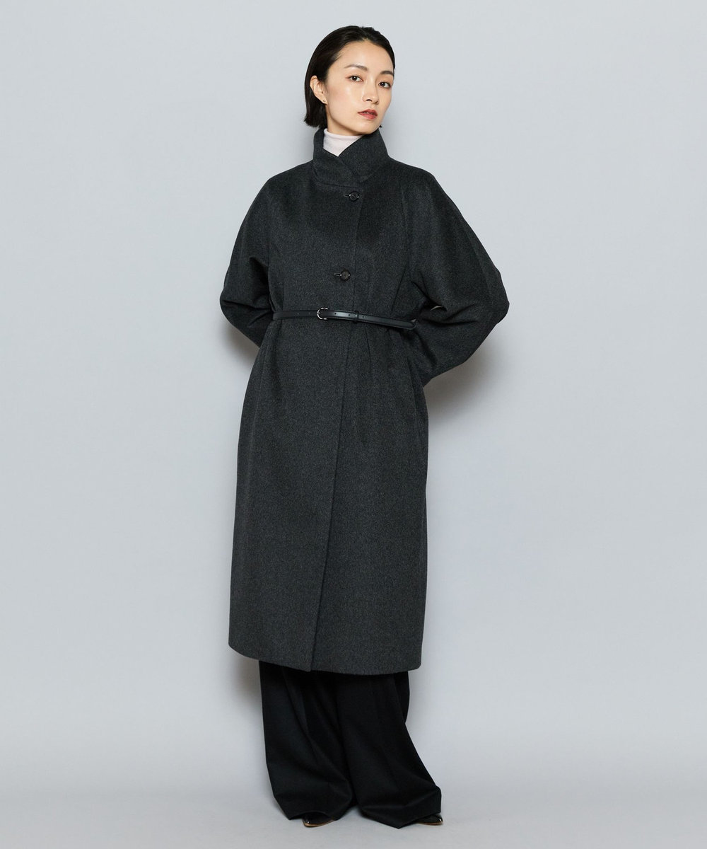 L'EQUIPE COUTURIER ピュアカシミヤコート チャコールグレー