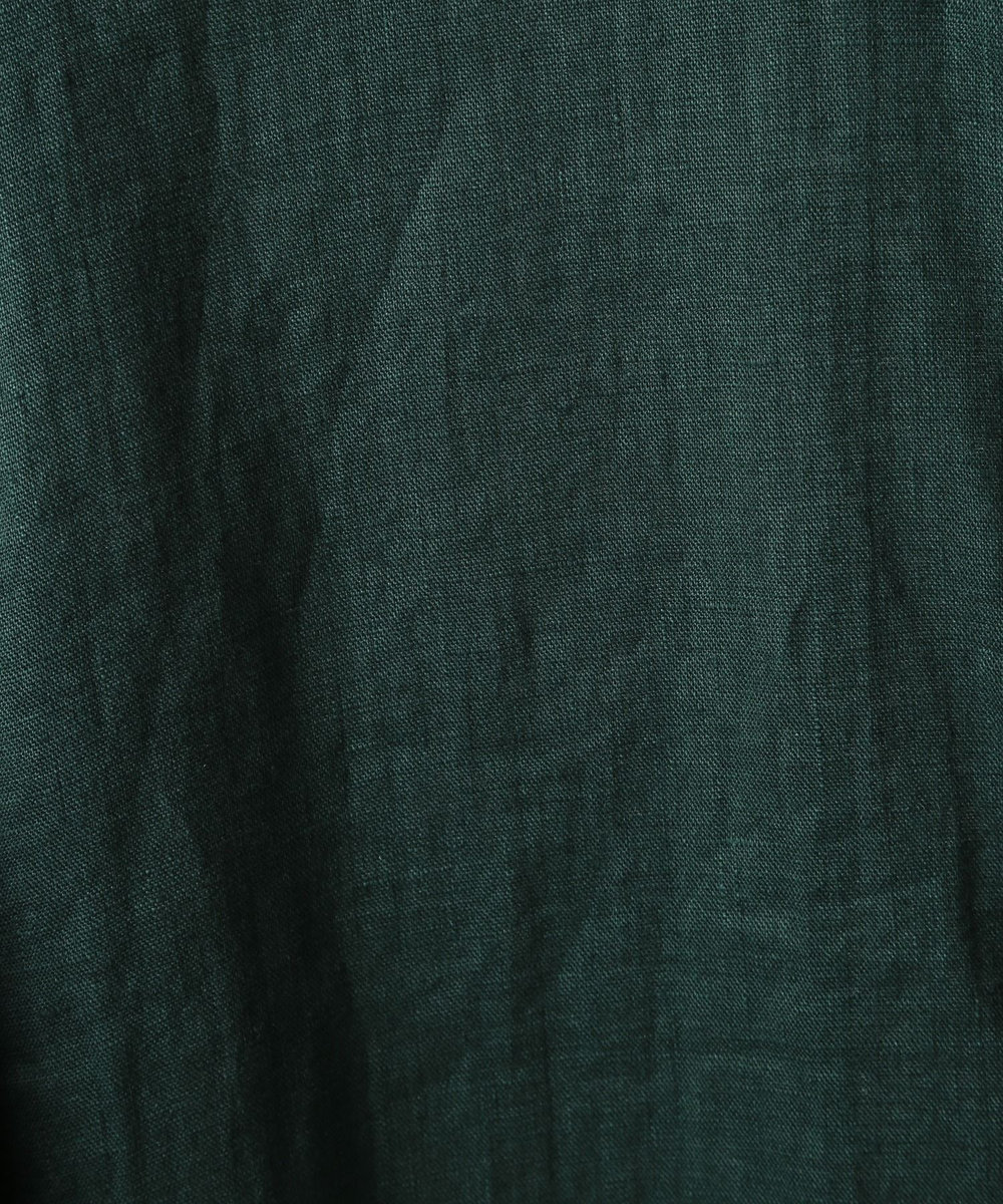 MEN'S BIGI NOVELTEX社リネン素材七分袖シャツ グリーン