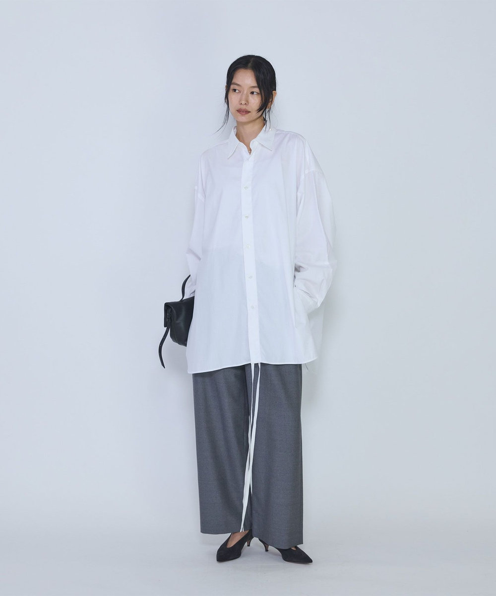 1er Arrondissement ＜INSCRIRE/アンスクリア＞"Wrap"シャツ ホワイト