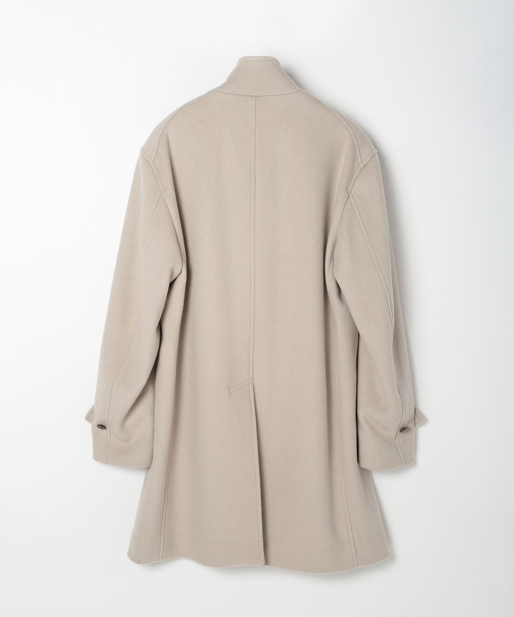 MEN'S BIGI スーパー140ウールビーバーヘリンボーンコート ベージュ