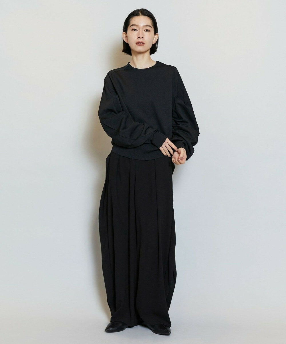 MOGA ソフトジョーゼットバレルパンツ ブラック