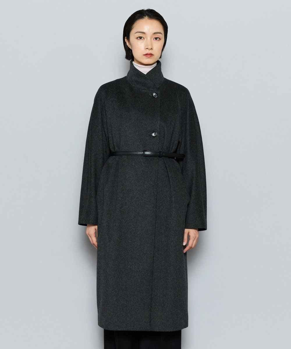 L'EQUIPE COUTURIER ピュアカシミヤコート チャコールグレー