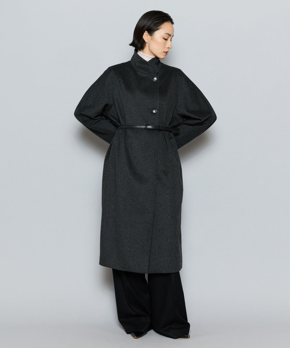 L'EQUIPE COUTURIER ピュアカシミヤコート チャコールグレー
