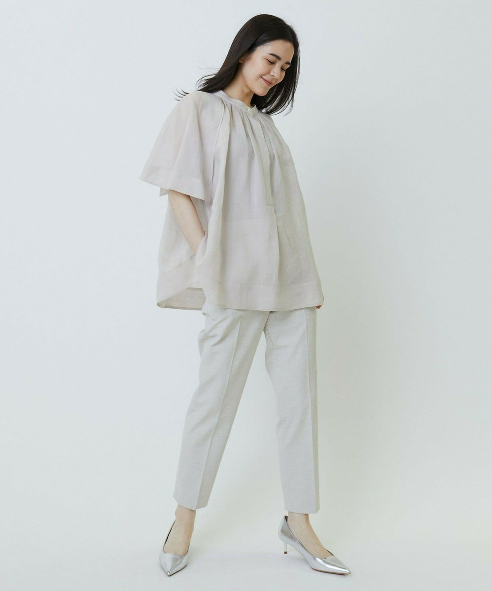 MOGA Pe麻オックスストレッチパンツ オフホワイト
