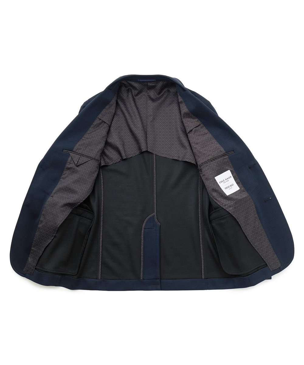 MEN'S BIGI 《別注》COLE HAAN ウールブレンドシャイニーポンチセットアップジャケット ネイビー