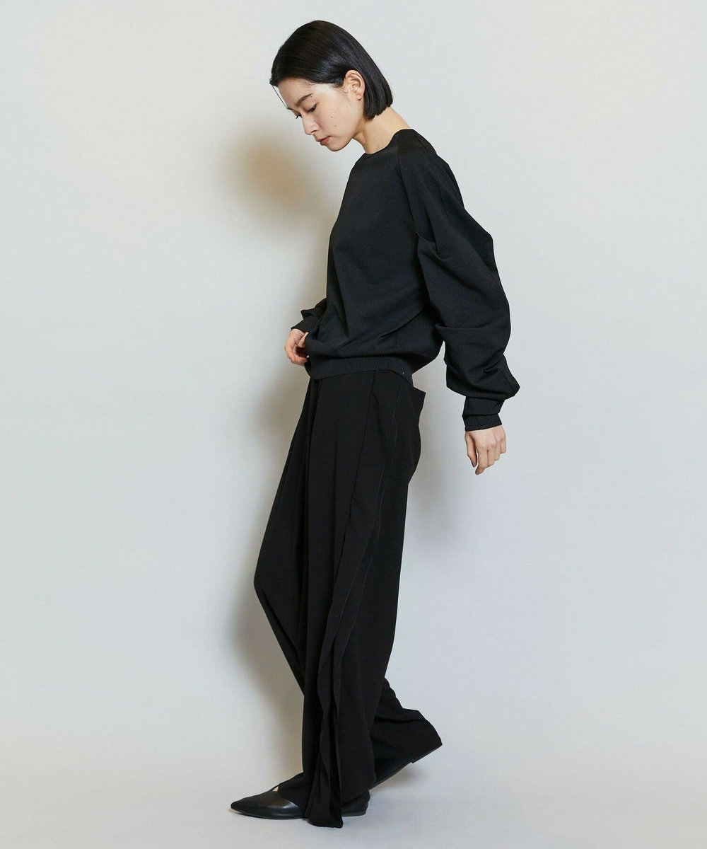 MOGA ソフトジョーゼットバレルパンツ ブラック