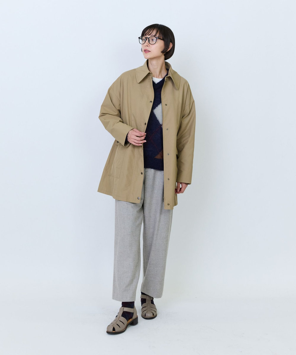 LOISIR コットンナイロンユーティリティジャケット ベージュ