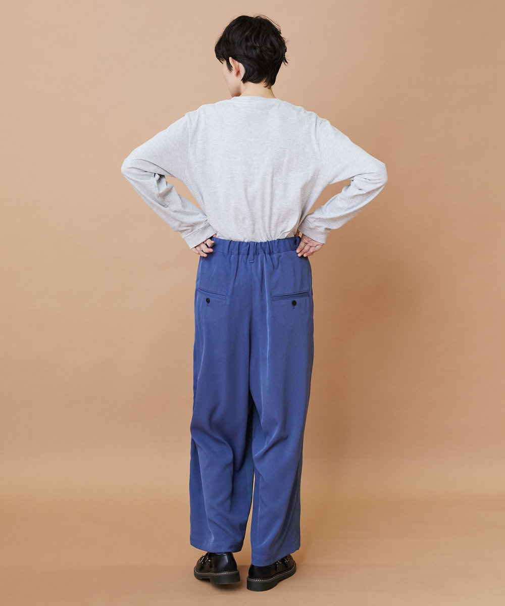 FRAPBOIS トーンギャバ パンツ ネイビー