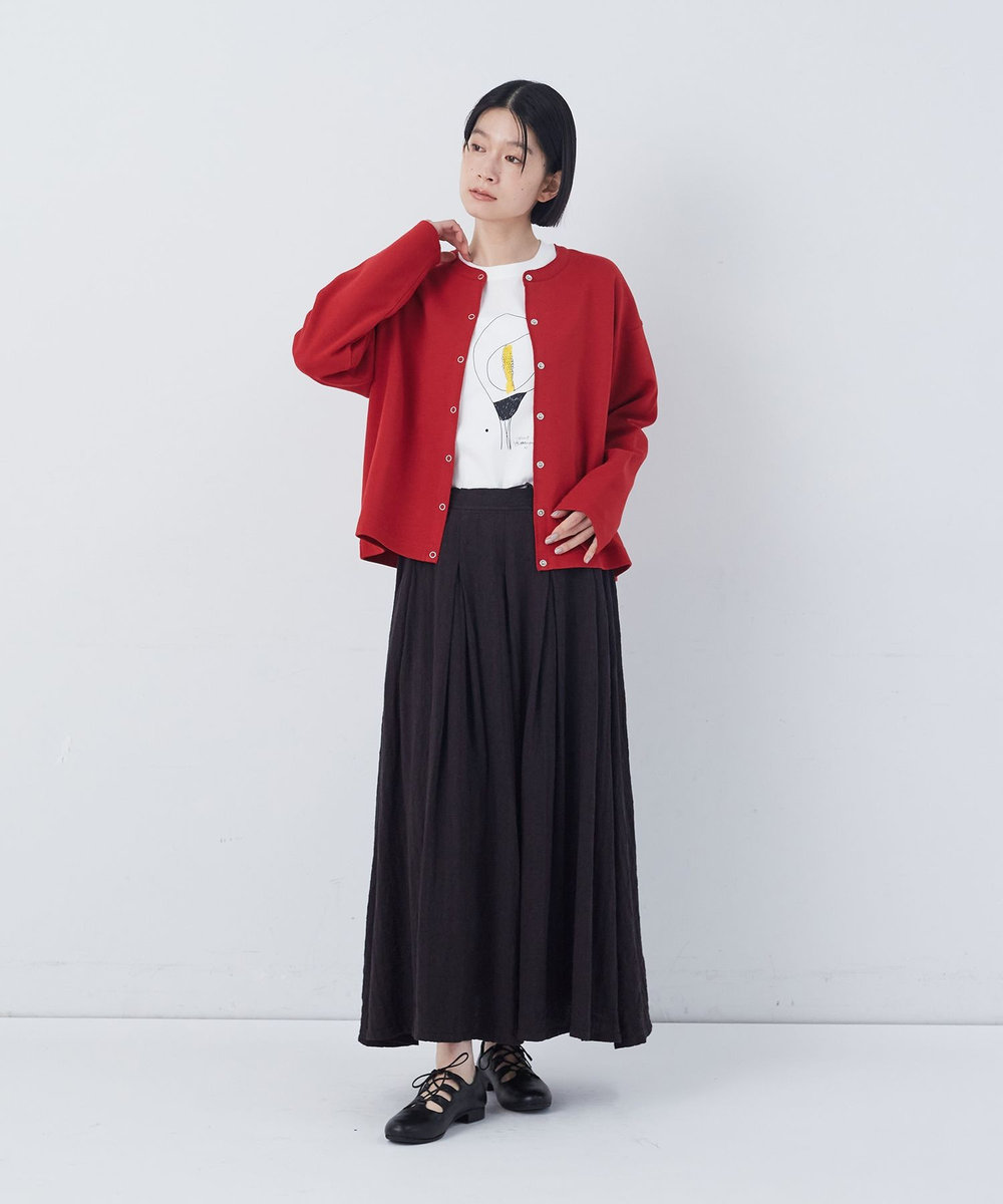 congés payés ADIEU TRISTESSE 【FAVE】タックAラインスカート ブラック系その他