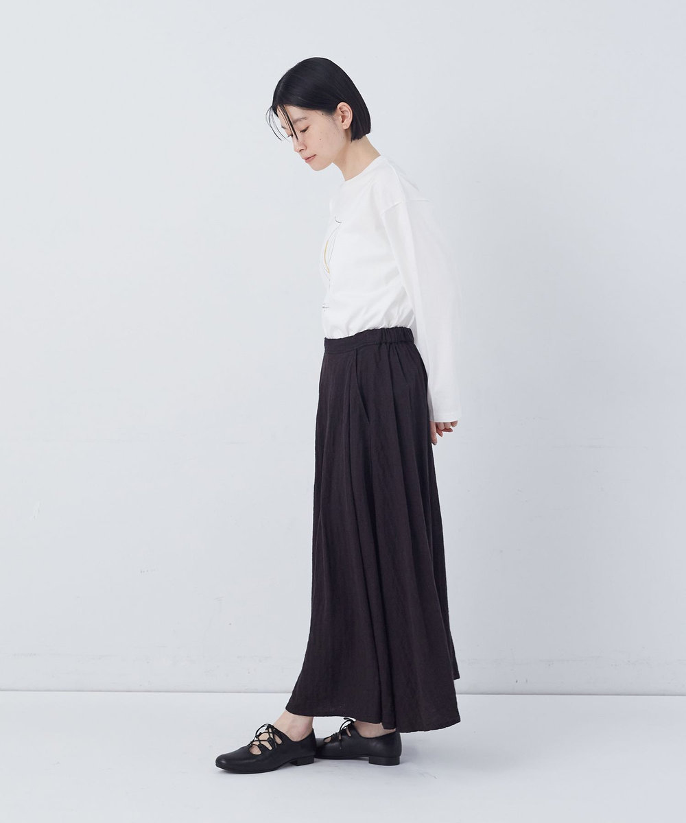 congés payés ADIEU TRISTESSE 【FAVE】タックAラインスカート ブラック系その他