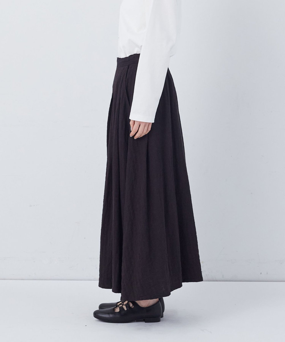 congés payés ADIEU TRISTESSE 【FAVE】タックAラインスカート ブラック系その他